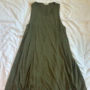Madewell Green Tank Dress | Sleeveless Above-Knee Casual | L